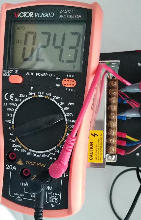 output voltage measurement on ac-dc power supply