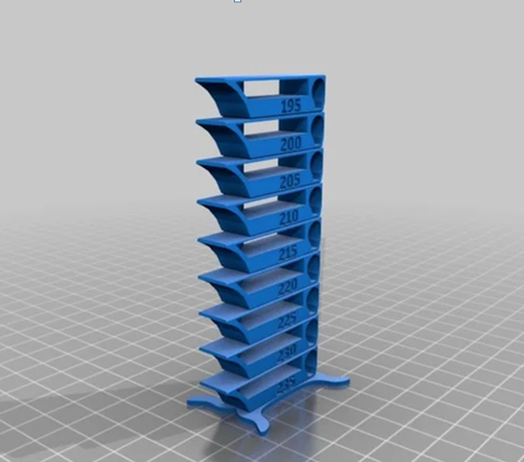 temperature tower for PETG testing