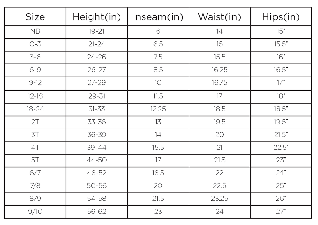 Children's clothing sizes - International conversion charts and size  charts | Kids outfits, Clothes, Size chart