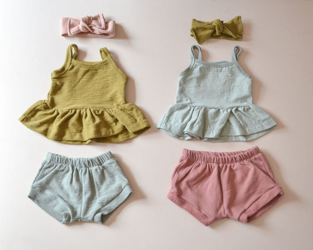 Ruffle shorties and peplum top