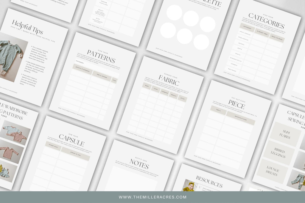 sew your own capsule wardrobe printable planner