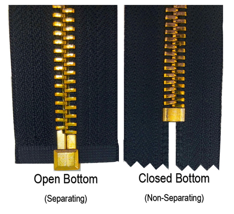 The Difference Between Separating and Non-Separating Zippers