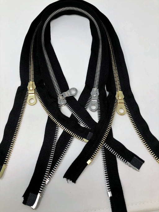 Riri Zipper, Custom Cut Separating, Black Teeth (EB) 