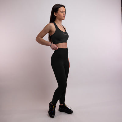 Frackson Black Calf Length Skinny & Slim Fit Gym Wear Yoga Pants Leggings  Workout Active wear | Stretchable Workout Tights | High Waist Sports  Fitness