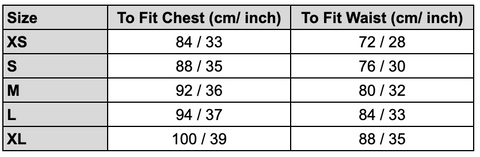 Men's Size Jersey Guide