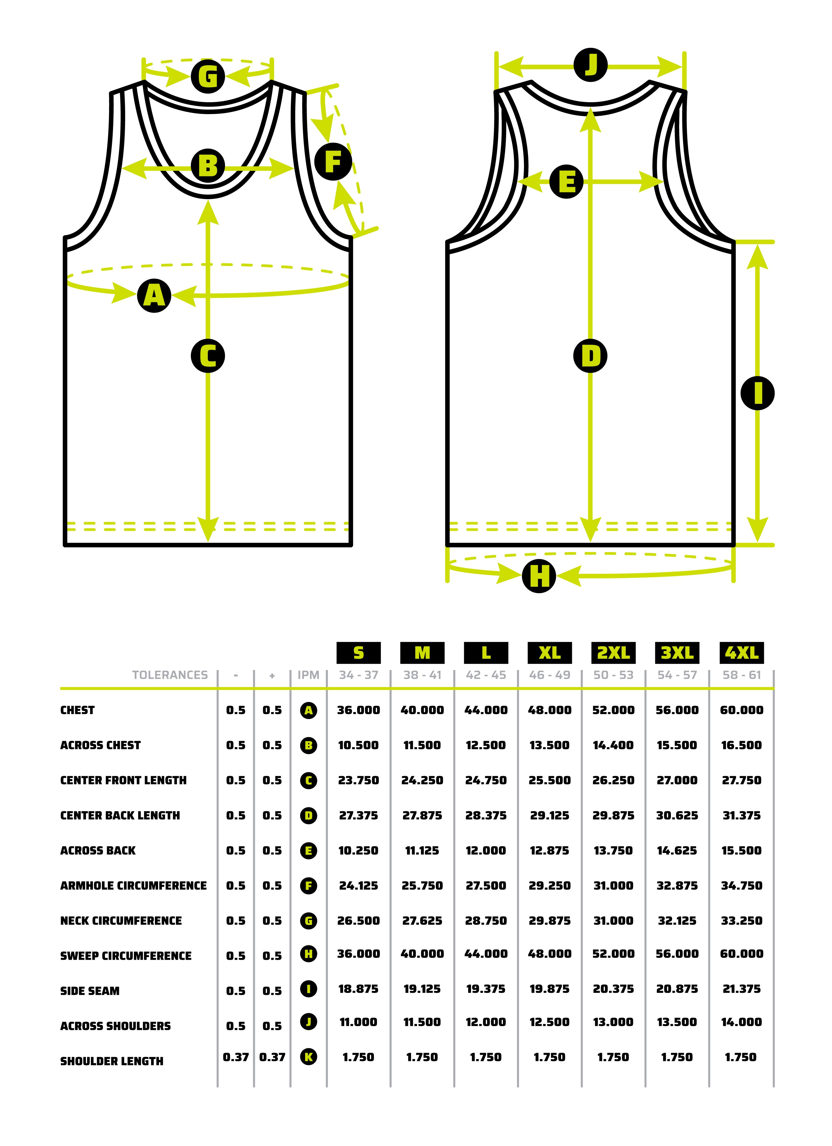 Tank Top Size Guide
