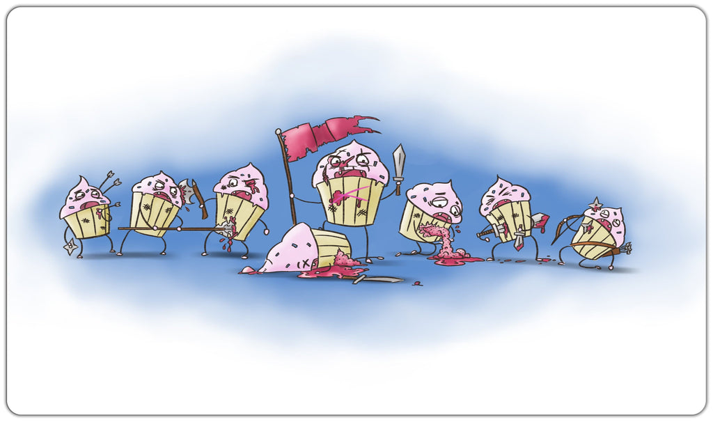 War of the Cupcakes Playmat - Hook and Stylus - Mockup