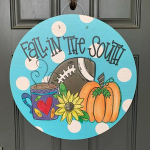 Fall in the South Door Hanger - Birch and Boulder - Fall Door Hanger