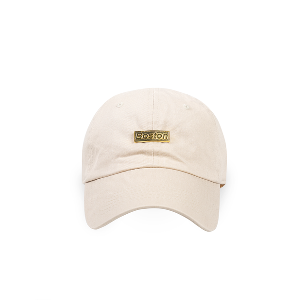 Khaki Boston Gold Bar Dad Hat | THE LABEL LTD