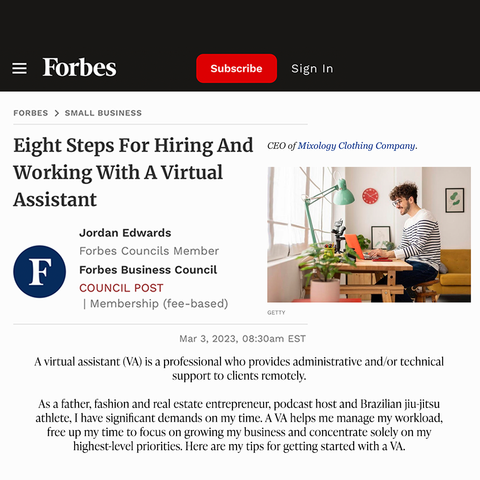 CEO Jordan Edwards featured in Forbes 