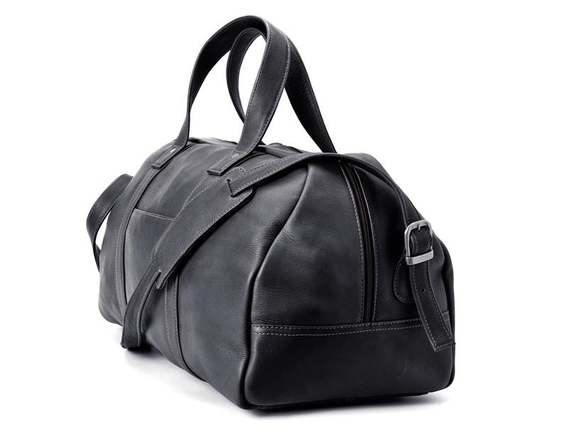 Winn Leather Duffel Bag - Black :: Maxton Men