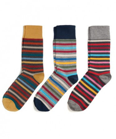 Men's All Stripe Classics Crew Sock Box :: Maxton Men