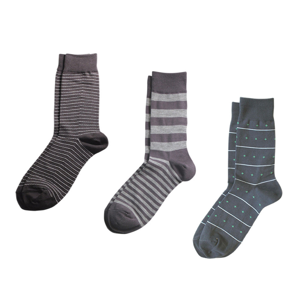 Richer Poorer Socks - Grey - 3-Pack :: Maxton Men