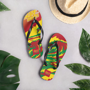 rasta flip flops