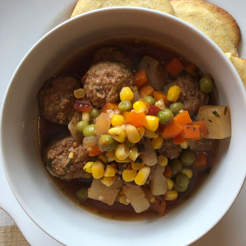 Meatball Stew - Healthy Crock Pot Meal