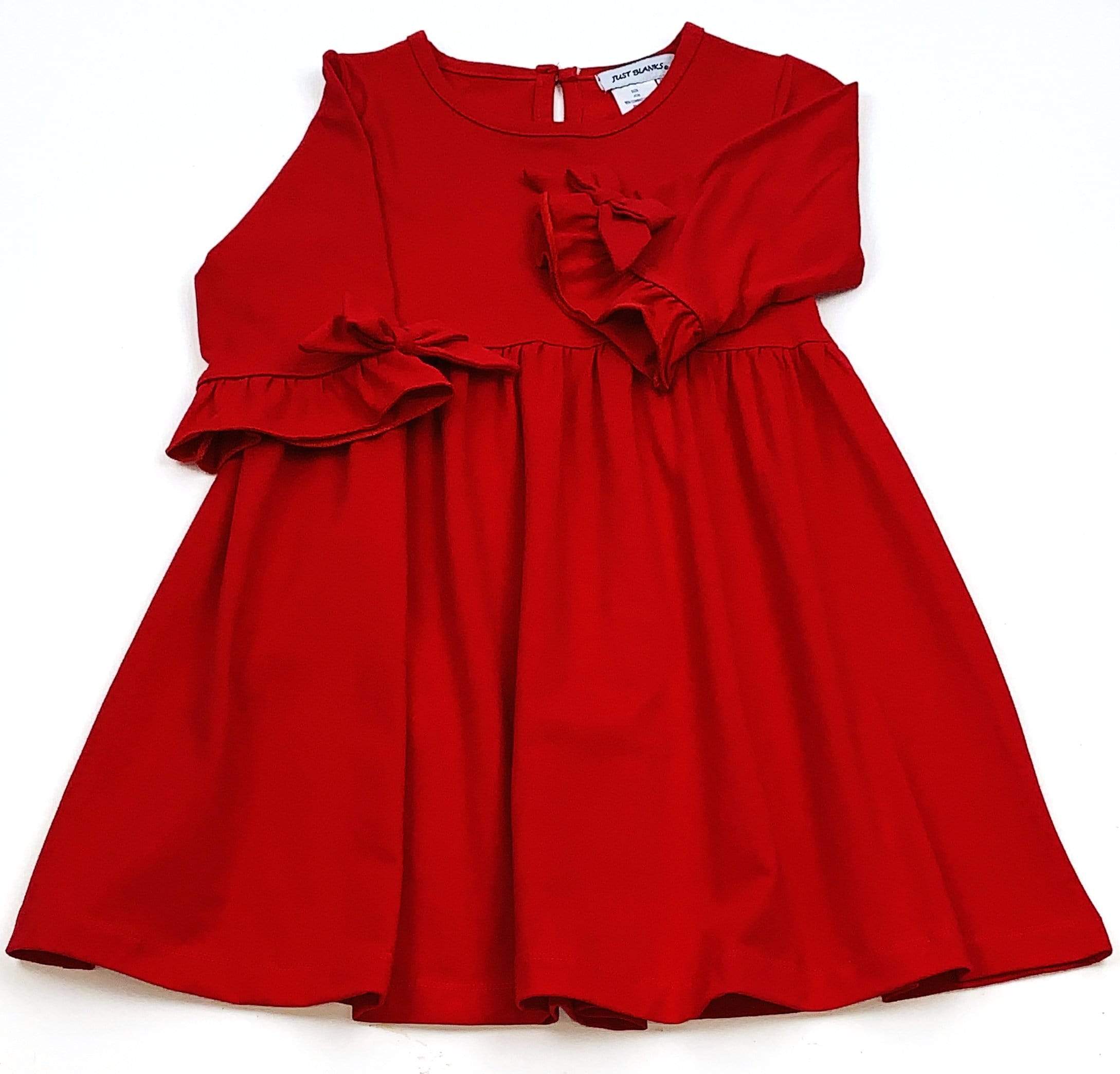 red empire dress