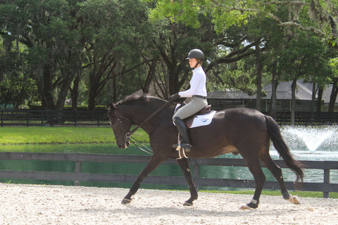 Bethany Lee from My Equestrian Style wears her black DeNiro Tall Boots for show.