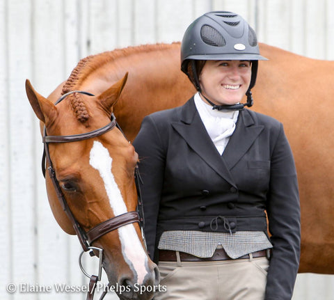 Victoria Colvin wearing the GPA Safety Legend First Lady helmet.