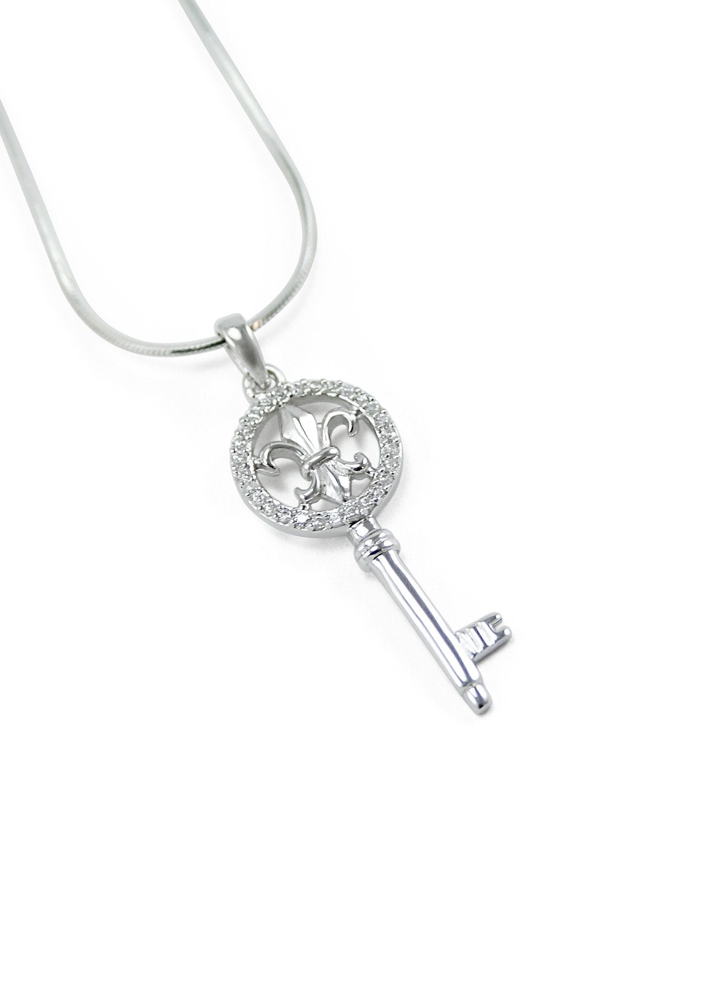 fleur de lis key necklace