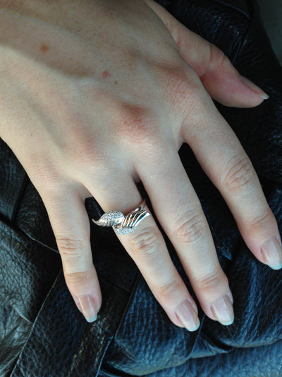 Pi Beta Phi Ring | Sterling Silver Angel Wings Ring - The Collegiate ...