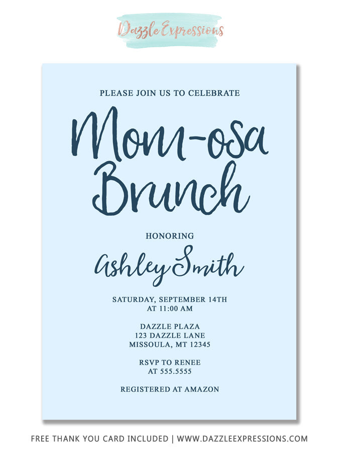 brunch for baby invitations