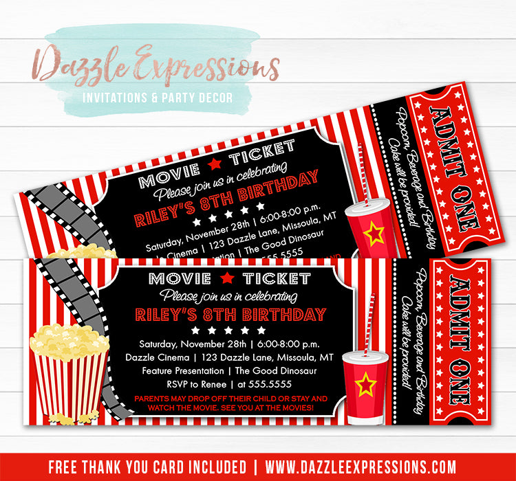 movie invitations