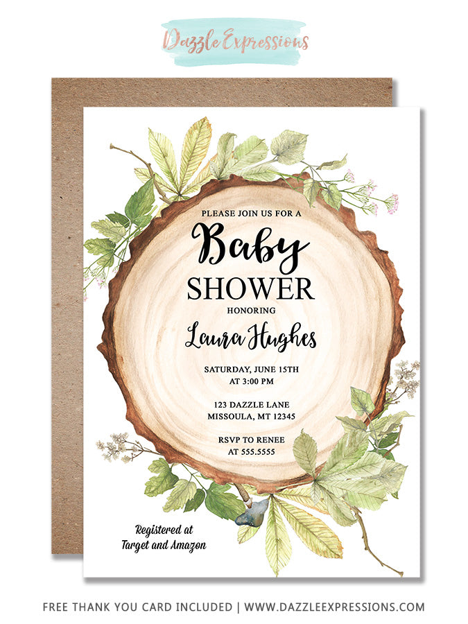 empty baby shower invitations