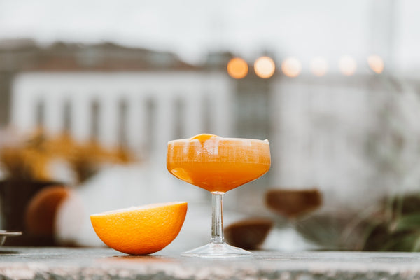 A close up of a CBD infused mocktail