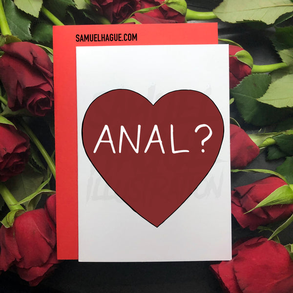 Anal Valentines Day Card – Samuel Hague Illustration