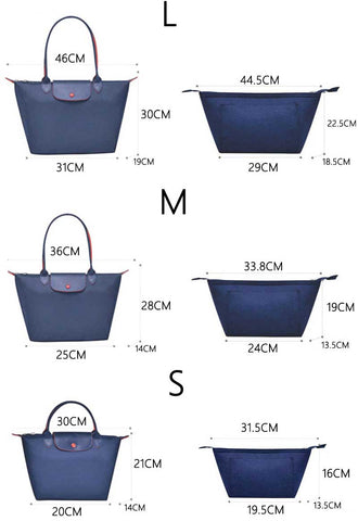 taille organisateur de sac Longchamp