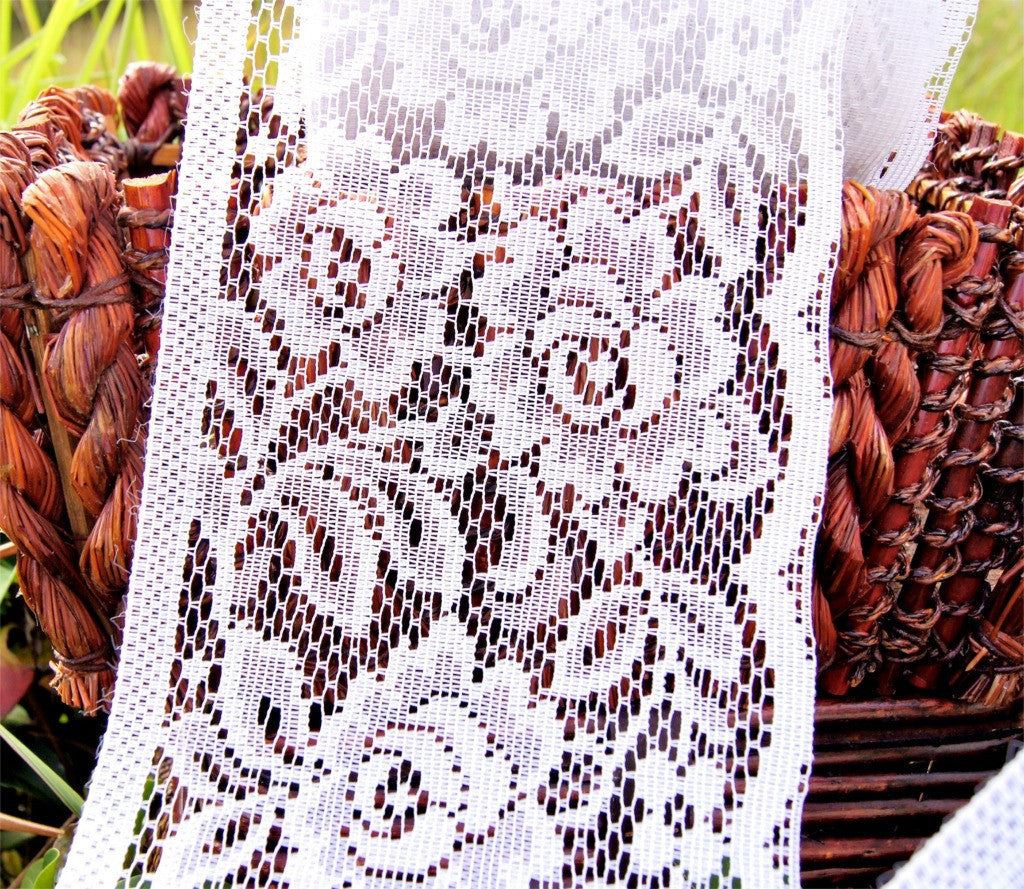 Leavers Cotton Lace Trim 1335 White