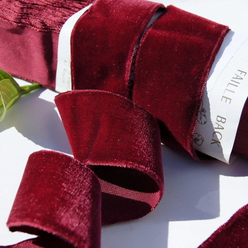 burgundy lace ribbon