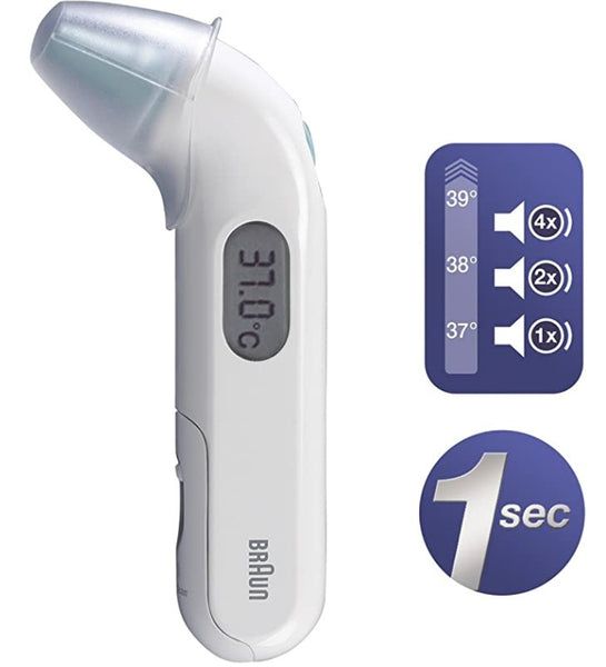 Thermomètre, thermomètre auriculaire pour enfants, thermomètre frontal pour  adultes thermomètre bébé avec alarme de fièvre rapide et précis, idéal pour  toute la famille - Kryg