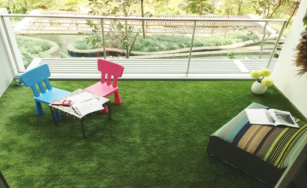 Gazon artificiel vert réaliste - Pour intérieur et extérieur - Gazon  synthétique pour jardin, paysage, balcon, bureau, maison[87]