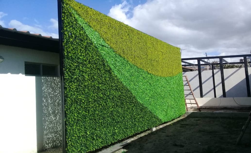 mur végétal artificiel 3 couleurs