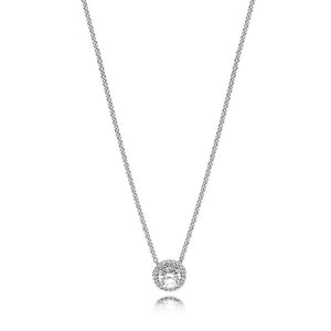 PANDORA Classic Elegance Necklace, Sterling Silver, Clear Cubic Zirconia, 17.8 IN