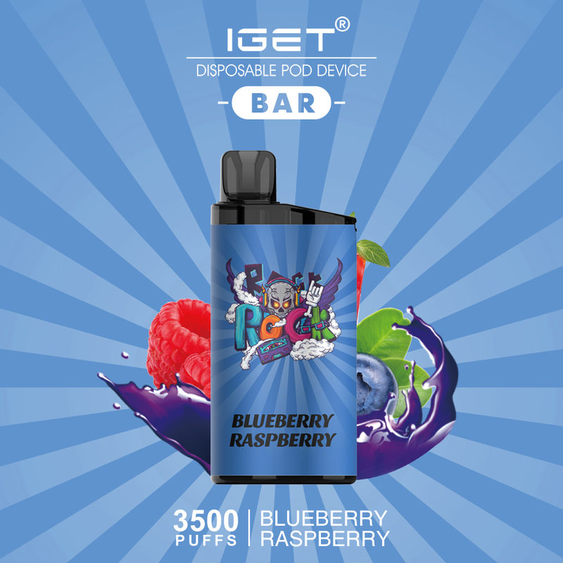 Blueberry Raspberry Iget Bar 3500 Puffs Disposable Vape Melbournevapes