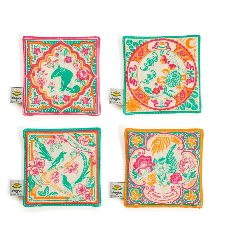 Bingka Coaster - Peranakan Tile Coaster (Set Of 4)