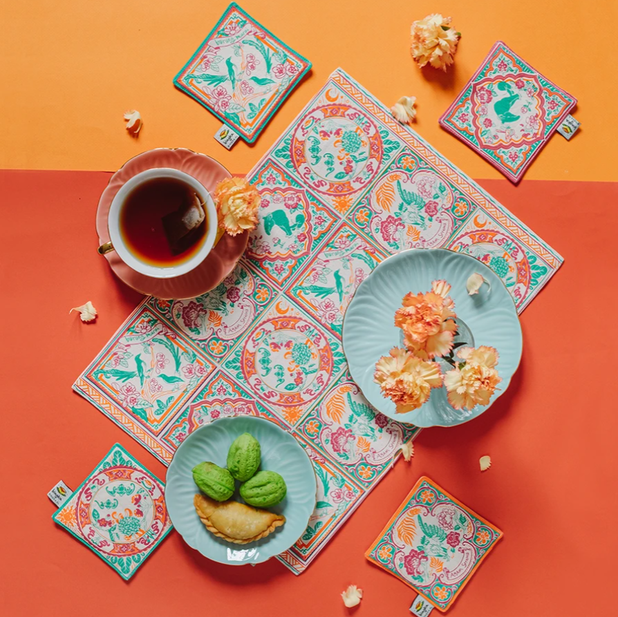 Bingka Coaster - Peranakan Tile Coaster (Set Of 4)