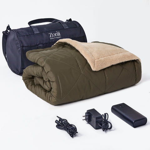 cordless heated blanket with accessaries