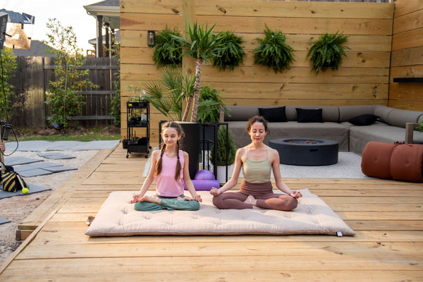 yoga on the futon mattress