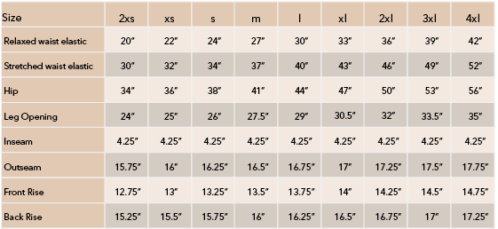 Brooklyn Skort Sizing