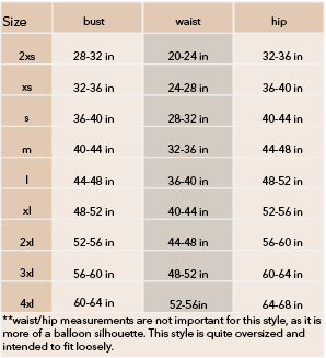 Joey Mini Sizing