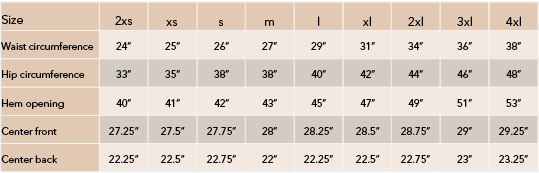 Wrap Skirt Sizing