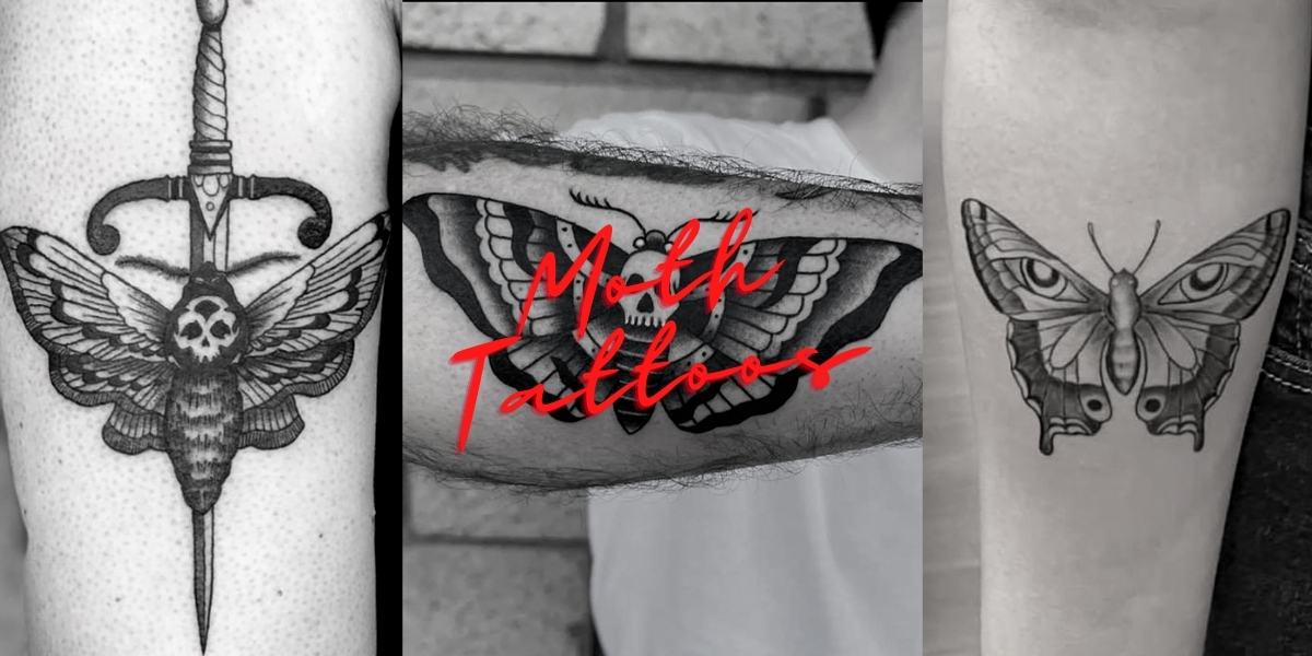 Bro traditional death moth and dagger from Moth and Flame UK  rtattoos