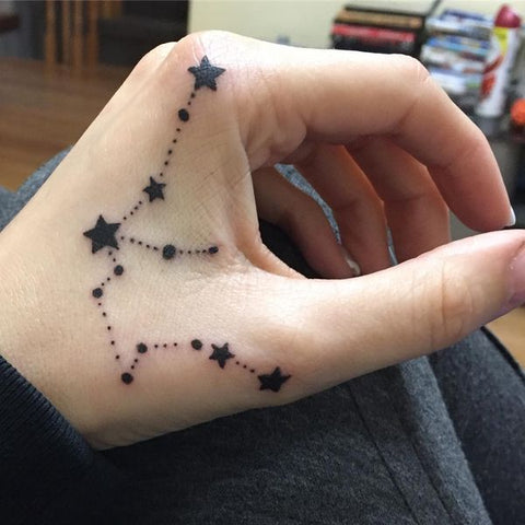 Small aquarius constellation tattoo  Tattoogridnet