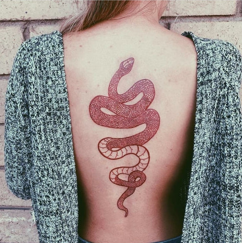 Snake Back Tattoo