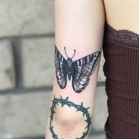 Tattoo studio in Dorset UK  Beautiful black and grey moth piece from our  Shair