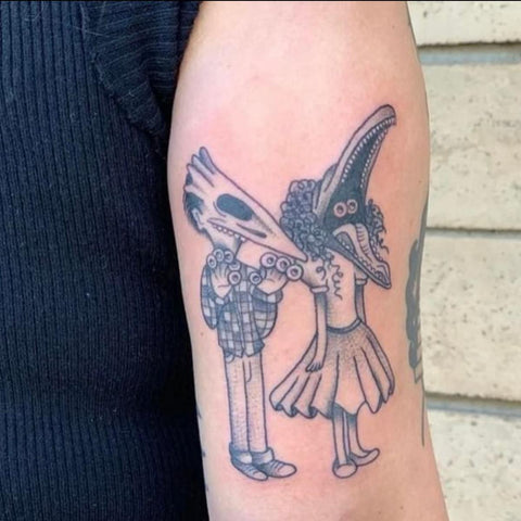 Beetlejuice Tattoo Best Valentine’s Day Tattoo Ideas