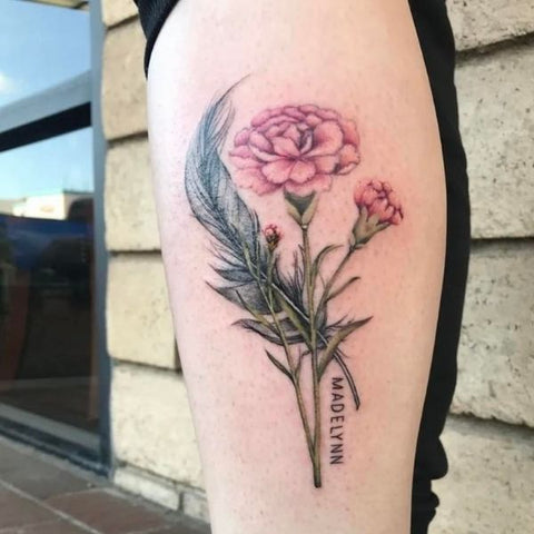 January Birth Flower Tattoo Designs The Carnation  Tattoo Glee